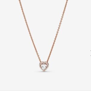 Authentic Pandora Sparkling Heart Collier Necklace